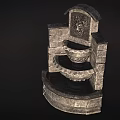 Classic Stone Fountain With Lion Head Decoration And Multi Tiered Structure