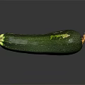 Fresh Ripe Green Zucchini Vegetable With Smooth Skin On Dark Background