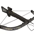 High Quality Tactical Camouflage Crossbow With Scope And Bowstring Structure 3d model