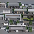 Modern Entrance Gate Design For Courtyard Community With Minimalist Style And Greenery