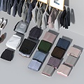 clothes shoes photo frame pants shirt suit 3d model