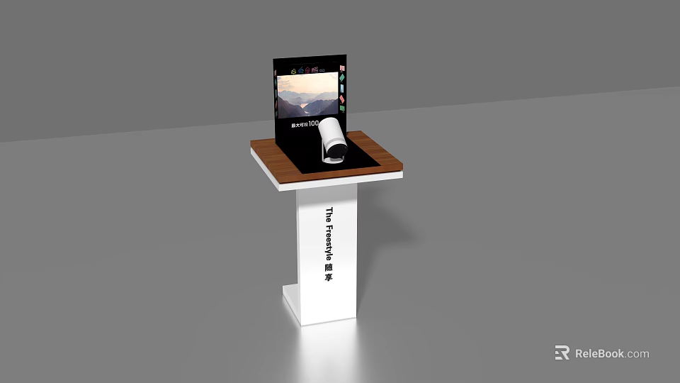 Watch Shop Display Stand With Tablet Screen And Interactive Device For Product Showcase 3d model 