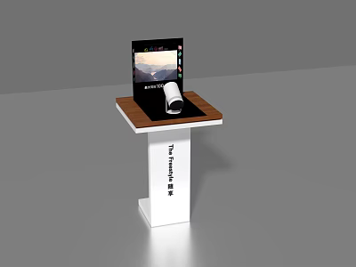 Watch Shop Display Stand With Tablet Screen And Interactive Device For Product Showcase 3d model