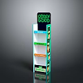 Oddly Good Multi Layer Display Stand With Chocolate Vanilla Strawberry Mint Coffee Labels