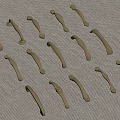 Decorative Vintage Brass Cabinet Handles Various Styles Arranged on Textured Fabric