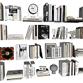 Book Book Combination Wall Hanging Bookshelf Book Ornaments 3d model