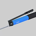 Blue Industrial Manual Tool With Black Grip Silver Metal Rod And ETE Logo