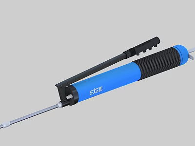 Blue Industrial Manual Tool With Black Grip Silver Metal Rod And ETE Logo 3d model