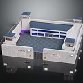 Modern Hardware Tools Storage Building With Entrance Windows And Structure Design 3d model