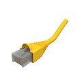 Yellow Ethernet Cable with RJ45 Connector for Electronic Equipment Connectivity