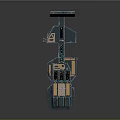 Futuristic Sci Fi Multi Level Structure With Detailed Platforms And Glowing Elements