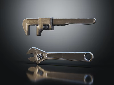 Modern wrench pipe pliers 3d model Modern wrench pipe pliers 3d model