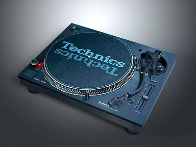 Classic Technics Vinyl Turntable With High Quality Audio And Stable Platter 3d model