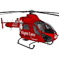 Red Helicopter with Flight Care and MASSCO for Medical Rescue Services