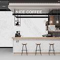 Modern Cafe Cafe Bar 3d model