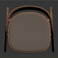 Modern Leisure Chair With Natural Wooden Frame And Gray Cushion Design