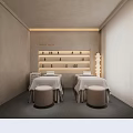 Elegant Modern Beauty Salon Treatment Room With Cozy Massage Beds And Soft Ambient Lighting