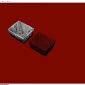 Black Practical Storage Baskets With Fabric Lined And Wire Mesh Design On Red Background