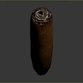 Premium Brown Cigar With Red Decorative Tip And Natural Tobacco Texture