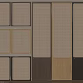 Stylish Wardrobe Doors With Rattan Grid Design Various Colors And Sizes