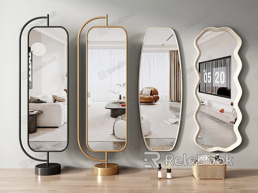 Modern Dressing Mirror Floor Mirror Full-length Mirror Fitting Mirror Dressing Mirror model