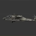 Military Modern Helicopter Aircraft With Rotor Blades And Weapon Mounts Design