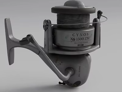 Cynos XS 1500 CM Fishing Reel With Metallic Body And Spool Design 3d model