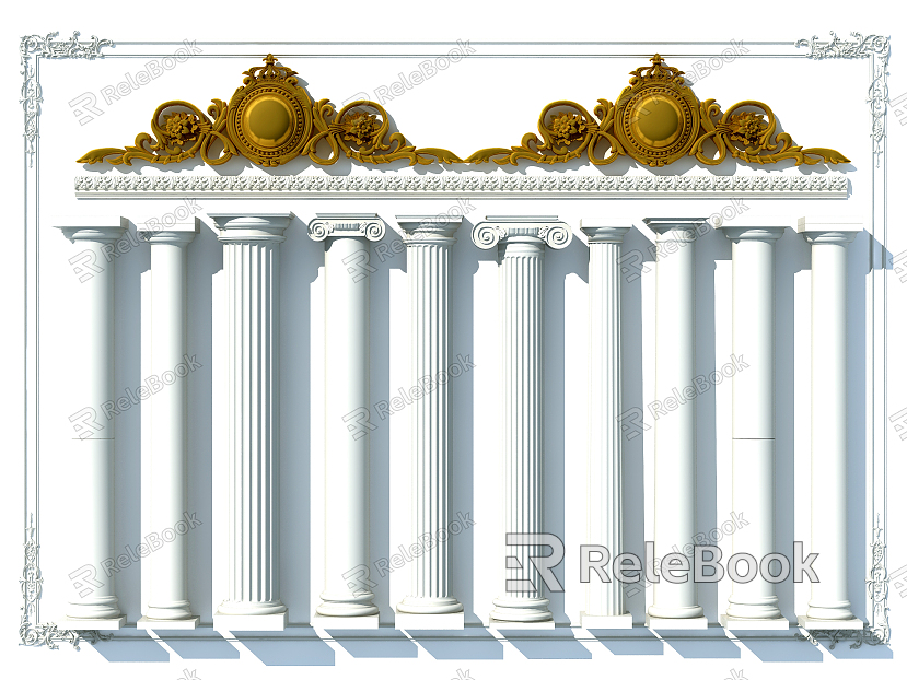 European Roman Column Gypsum model