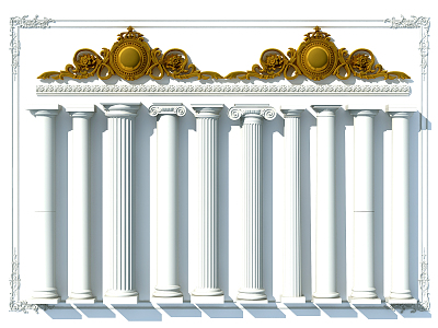 European Roman Column Gypsum model