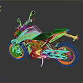 Sport Black Motorcycle With Red Alloy Wheels Streamlined Body And Comfortable Seat