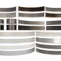 Modern AC Vents Displaying Multiple Grid Patterns And Metallic Color Options In Rows