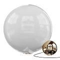 Modern Table Lamp With White Spherical Lampshade And Gold Base