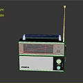 Vintage Portable Radio With Retro Design Antenna Handle And Classic Finish