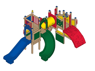 Modern slide amusement facilities kindergarten model