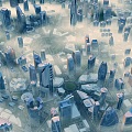 Modern City Future City 3d model