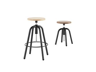 Modern Bar Stool Seat Stool Combination 3d model