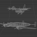 Game Movie Character Two Stylish Military Aircraft Models With Camouflage And Crocodile Design