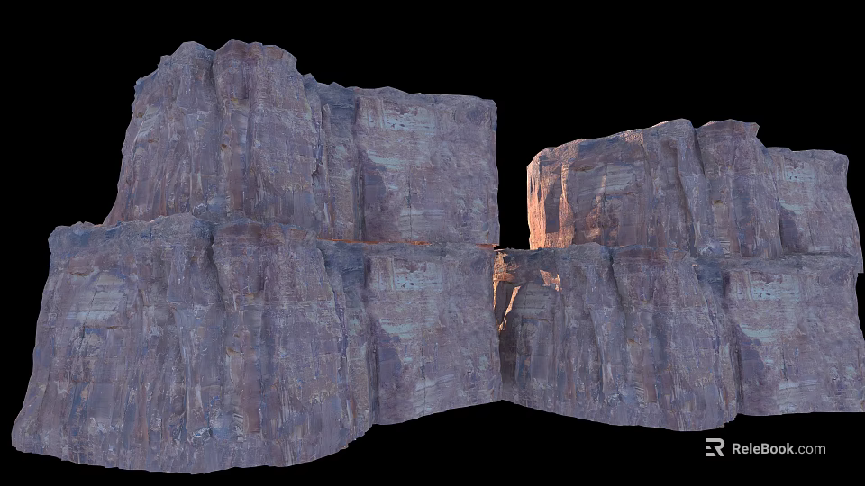 Natural Stone and Wood Structural Design with Textured Surfaces and Organic Patterns 3d model 