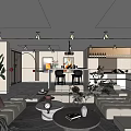 Modern Home Gym Interior With Orange Walls Floor to Ceiling Windows And Fitness Equipment