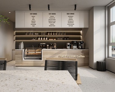 Modern Cafe 3d model