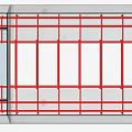 Red Steel Reinforcement Bars In Concrete Structural Building Framework