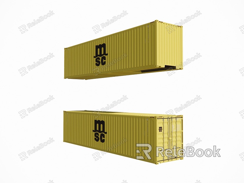 Container 40-foot Freight Container Mediterranean Shipping Mediterranean Ocean Shipping Container model