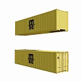 Container 40-foot Freight Container Mediterranean Shipping Mediterranean Ocean Shipping Container 3d model