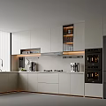 Modern Kitchen Interior Design With White Cabinets Built in Appliances Countertop And Under Cabinet Lighting