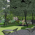 Residential Entrance Gate Design with High Rise Buildings Green Spaces and Central Courtyard