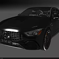 Black Mercedes AMG GT Coupe With Sporty Front Design And Sleek Wheels