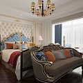 Elegant Modern Living Dining Room Interior With Chandelier Sofa And Marble Wall