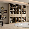 Modern Bookcase Bookshelf Ornaments Book Decorative Cabinet 3d model