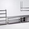 Modern Metal Storage Furniture Including Floor Standing Racks And Wall Mounted Shelves