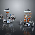 Modern Kitchen Furniture With Island Counter Storage Cabinets And Appliances